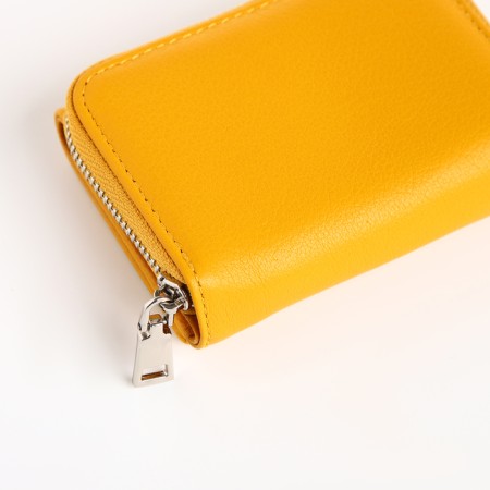 Women's wallet on magnet, yellow color-2