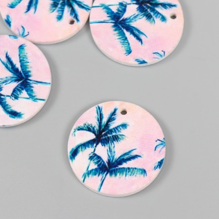 Decor for creativity wood "Circle. Palm" d = 3 cm
