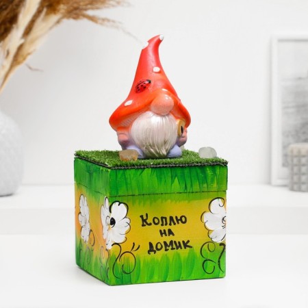 Pig a piggy bank "Dwarf with a gray beard and a red hat" 24cm