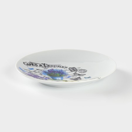 Porcelain plate "Provence", d = 17.5 cm, white, mix-1