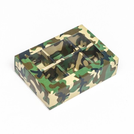 Box for sweets 6 pcs, "camouflage", 13.7 x 9.85 x 3.86 cm-2