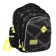 School backpack 40x33x15cm, ergonomic back, Across 410, black/yellow