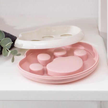 Soap dish "paw", plastic, 13.5 × 10 × 2.5 cm, color mix-2