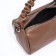 Baget bag with zipper, brown color