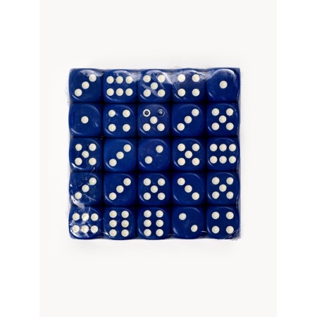 Playing bones, 1.6 x 1.6 cm, set 50 pcs, blue-2