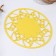 Napkin XV "Flower", for serving, yellow color, felt, 18 cm x 18 cm