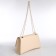 Women's bag made of artificial leather with a valve, 26x16x9 cm, beige color