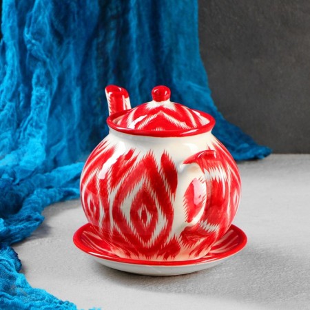 Set of Tea Rishtan Ceramics "Atlas", 9 items (teapot-0.8l, Pialy-0.5/0.3l)-2