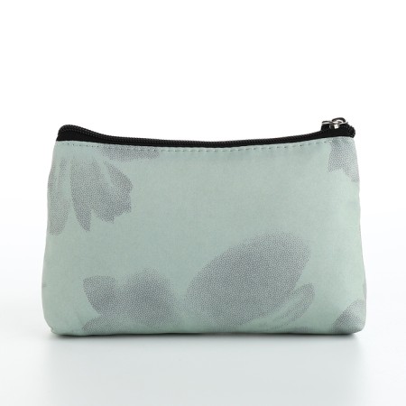 Cosmetic bag simple flower, 19*3*13, lightning departure, lining, green-1