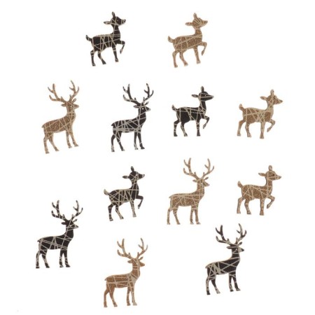 New Year's decor with “Deer” backlight 8 × 12.5 cm, set of 12 pcs.-2