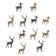 New Year's decor with “Deer” backlight 8 × 12.5 cm, set of 12 pcs.