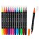 A set of professional markers 12 pieces, two -sided, in a plastic pencil with a handle, 12 colors