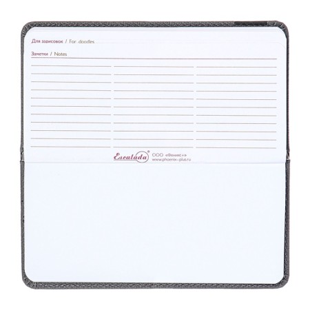 The weekly dated 2025, Escalada, 170 x 88mm, solid cover of artificial leather with foam rubber, 64 sheets, pancake embossing, block 70, gray-14