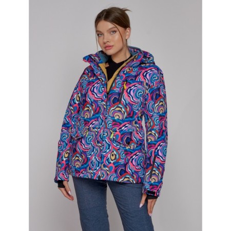 Ski jacket female winter, size 42, blue color