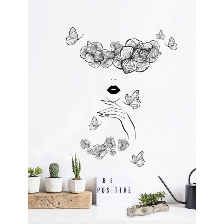 Interior stickers "Manicure" 28x65 cm black-1