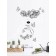 Interior stickers "Manicure" 28x65 cm black