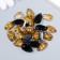 Decor for creativity Plastic sewing "drop. Golden rubber" set 24 pcs 1.6x0.9 cm