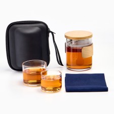 A set for the tea ceremony 4 items, for 2 persons, a cup, a kettle