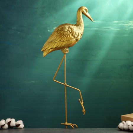Figure "Stork" gold 70x31x12cm-2