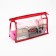 Cosmetic bag with lightning, red color