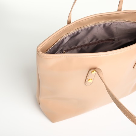 Women's bag with lightning, beige color-4
