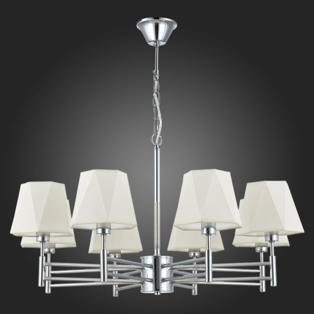 Ceiling EVOLUCE lamp. Sle105403-08. Lagoro. 8x40 watts, E14, 72x72x40 cm, chromium color-4