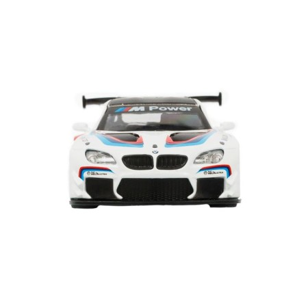 Metal machine BMW M6, 1:43, inertia, doors open, white color-7
