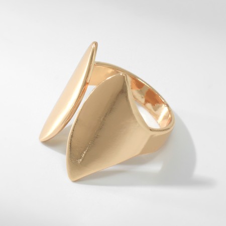 Ring Metal "Trend" two petals, color gold, size 18-1
