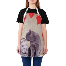 Apron of a kitchen with a photo print 