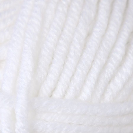 Yarn "Superlana Maxi" 75% acrylic, 25% wool 100m/100g (55 white)-3
