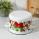 Cylindrical pan “strawberry meadow”, 4.5 l, enameled cover