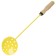 Ice scoop with a wooden handle, painted, yellow color