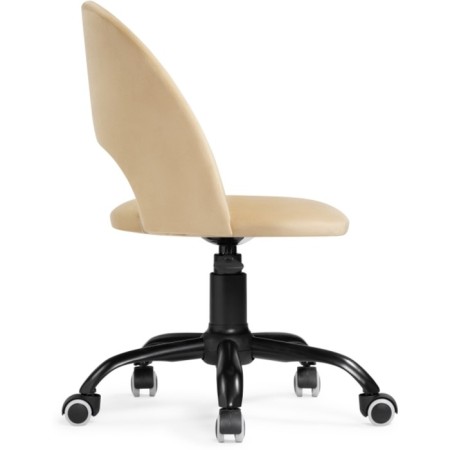 Computer chair Irre Metal/velor, black/beige 56x60x87 cm-2