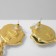 Karst earrings, blue-green color in gold