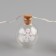 Garland “thread” 1.6 m with nozzles “balls with a snowflake”, IP20, silver thread, 15 LED, white glow, AAX2