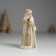 Polystone souvenir "Santa Claus in a brown fur coat with a flashlight" 6x5x11.5 cm