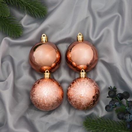 Set of balls plastic D-6 cm, 4 pcs "glamorous overflow"