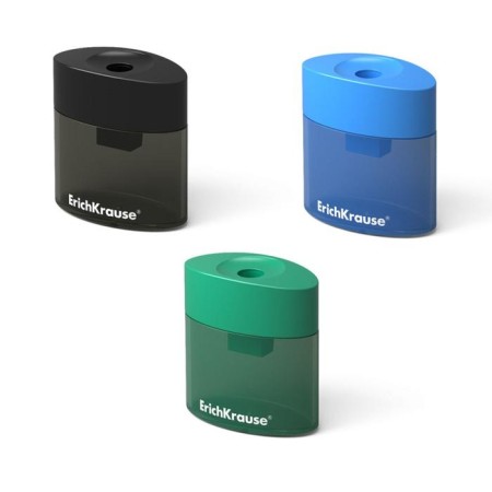 Zapochilok 1 hole Erichkrause Smart & Sharp, with a container, a hole with a diameter of 8 mm, in a blister, mix-1