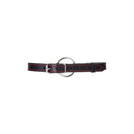 Gag Pecado BDSM, “Ring 39 mm”, with a red stitch, genuine leather, black-2