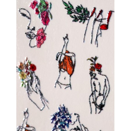Slider - Tender Flowers nail design, multi -colored-4