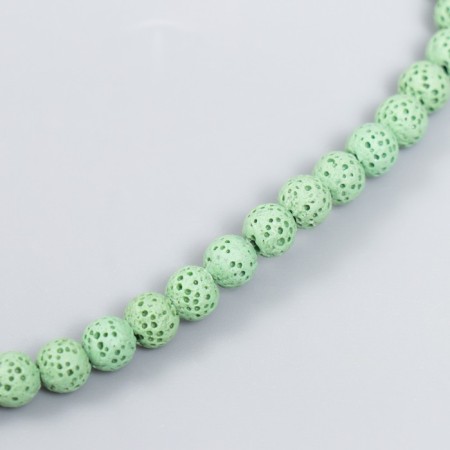 Beads for aromatherapy with the hole "Round. Light green" d = 0.6 cm set of 60 pcs +-5-1