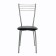 Sylvia chair, silver metallic/black