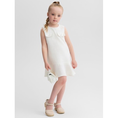 Сарафан для девочки, MINAKU :Party Dress, цвет белый, рост 104 см-4