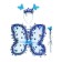 Carnival set "Butterfly", 3 objects: wings, rim, rod, blue color