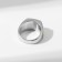 Male “ring” ring labyrinth, golden-black color in silver, 21 size