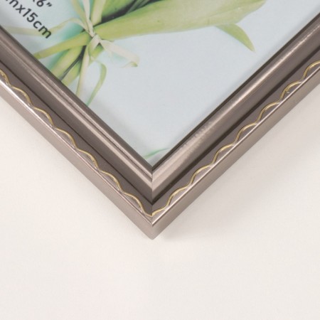 Photo frame plastic 10x15 cm "The wavy line on silver" 1.3x12x17 cm-2
