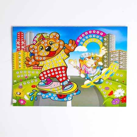 Application with round rhinestones and EVA "Friends-Skatere"-1