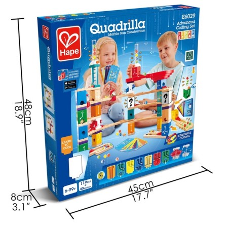 Hape wooden designer, quadrilla labyrinth, expanded set of "Racing"-5