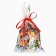 Gift package Happy New Year+candies 20 x 35 cm, colored metallized pattern mix