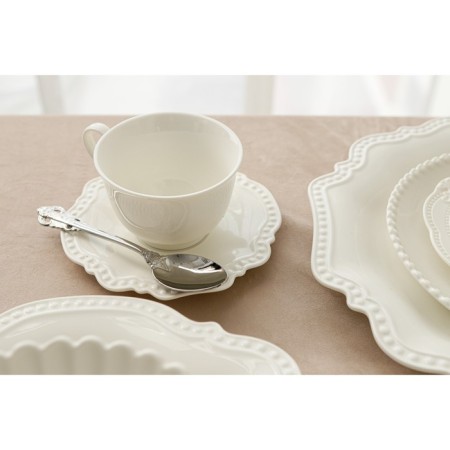 Tea steam porcelain Magistro "suite", 2 items: 280 ml mug, saucer d = 15.5 cm, white color-9